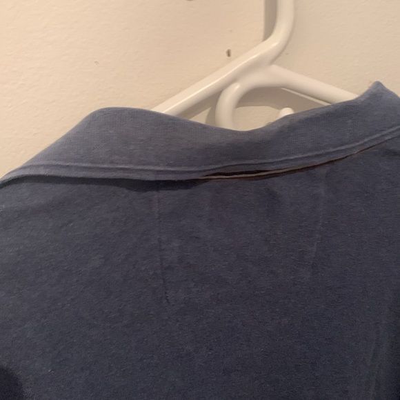 Ultra Soft Pure Cotton Long Sleeve Blue Polo from Black Brown 1826 SZ XL - Picture 6 of 7